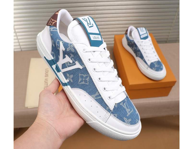 LV Denim Upper Splicing Logo Shoo