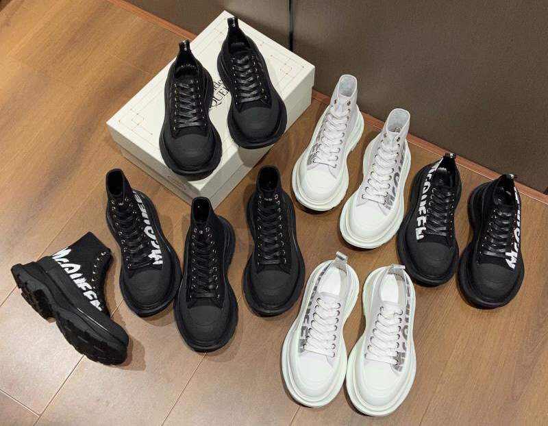 Mc Queen New Print Letter Couple Shoes