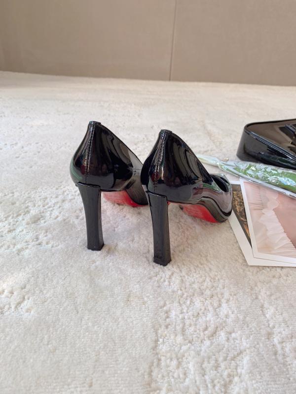 Cl Lu Boting 2023 Black Red Sole Banana High Heel Shoes