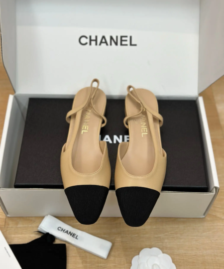 Chanel classic counter quality slingback flat sandals best quality brand copy shoes