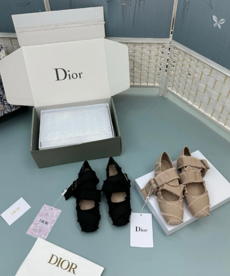 DiorAdiorable tassel grosgrain ballet shoes