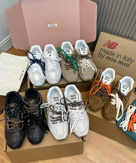 Miu Miu joins hands with New Balance to create special sneakers best quality brand copy shoes