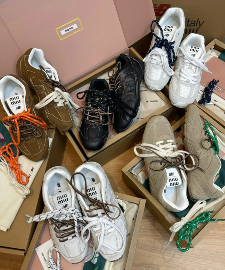 New Balance X Miu Miu 530 SL Suede Leather Sneakers best quality brand copy shoes