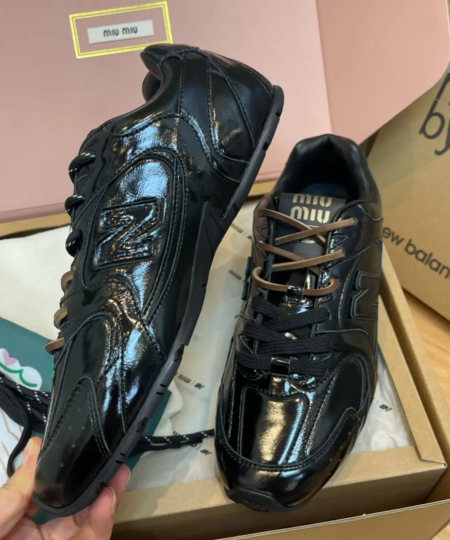 New Balance X Miu Miu 530 SL Cowhide Leather Sneakers (Paper Leather)