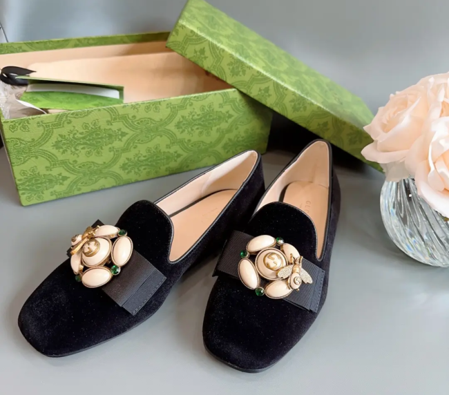 Gucci Judie Suede Flat Loafers​ (2)