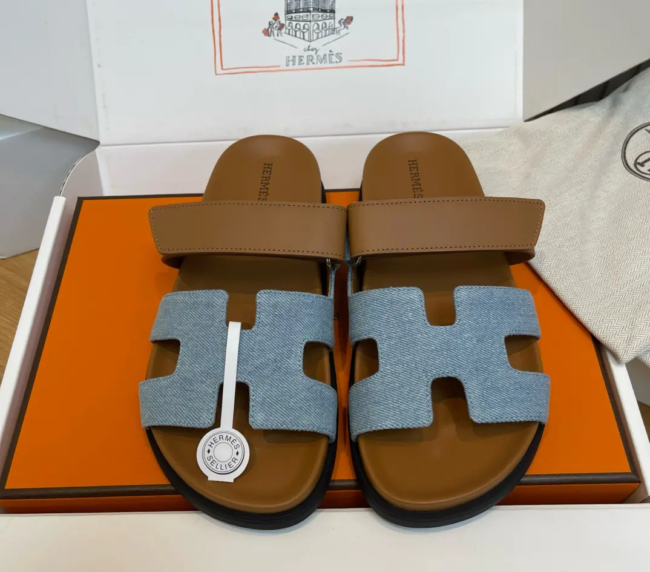 Luxury brand copy of hermes slides sandals