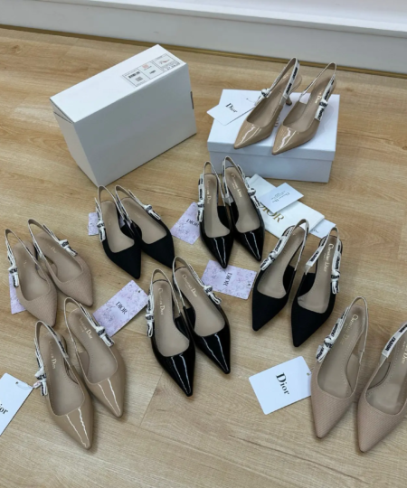 Purchase grade [Dior]—J'Adior embroidered ribbon bow shoes