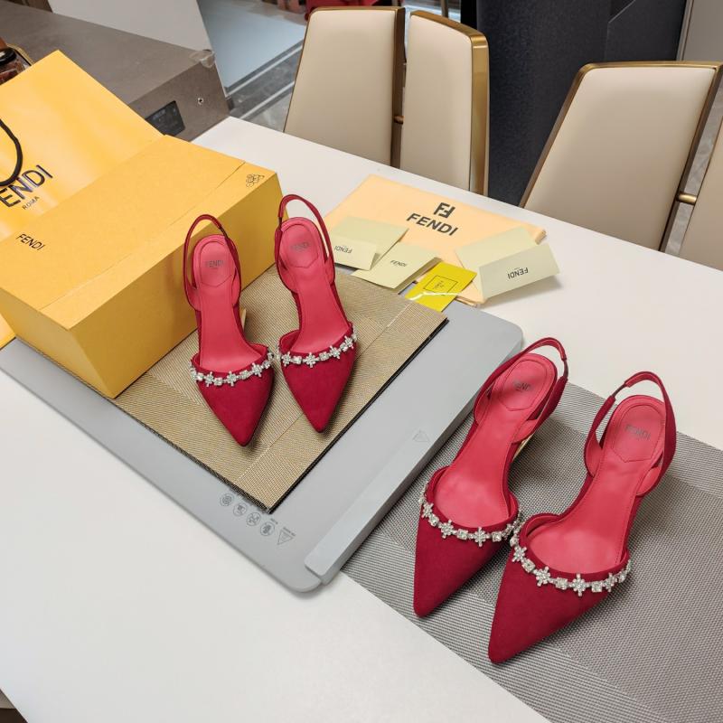 Fendi 2024 Spring and summer crystal necklace High Heels