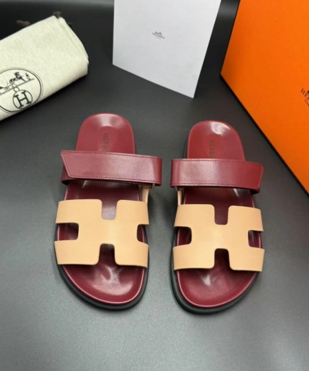 Hermes-Inspired Saddleback Leather Slippers