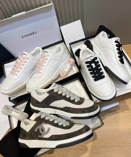 Chanel Black And White Panda C Logo Casual Sports Shoes
