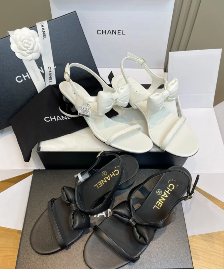 Chanel-Inspired Bow Strap Small Heel Sandals (19)