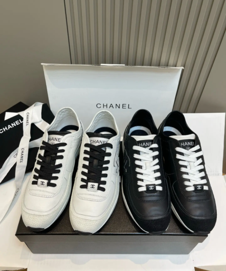 Chanel-inspired Sports Shoes In A Panda Colorway