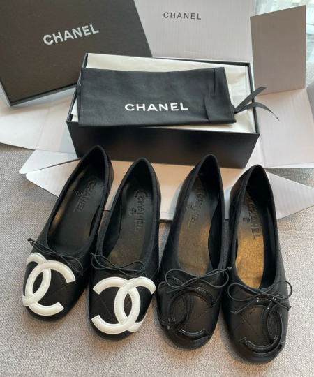 𝟐𝟎𝟐𝟓Middle-old Kangpeng Chanel 𝐥𝐨𝐠𝐨 Ballet Shoes