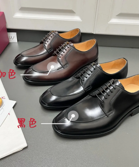 Ferragamo Men's Classic Business Leather Derby Shoes
