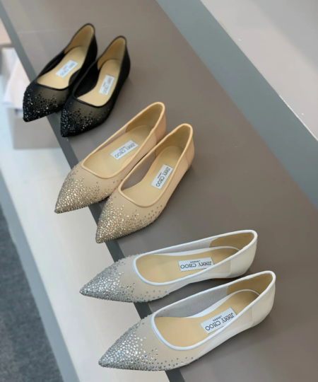 Jimmy Choo-Inspired Sand Net High-Silk Diamond Summer Goddess flat shoes sandals