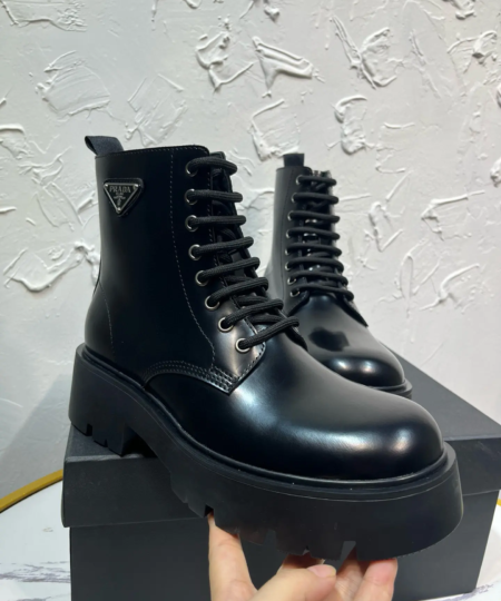 Latest Prada Debi Shoes, Lace-up Martin Boots