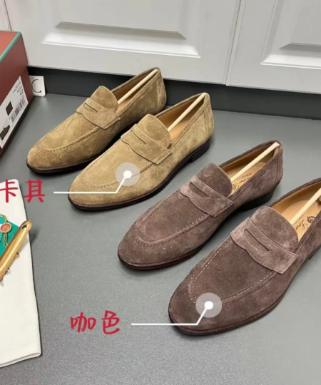 Loro Piana Men'S Loafers Old-Fashioned Leather Shoes