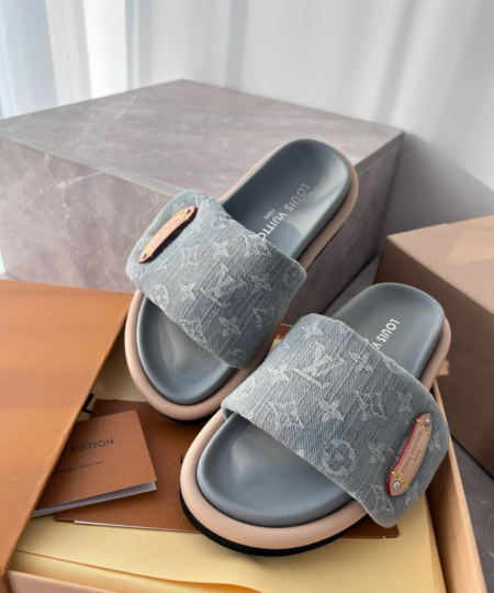 LV Velcro Veneer Slippers In New Color Gray