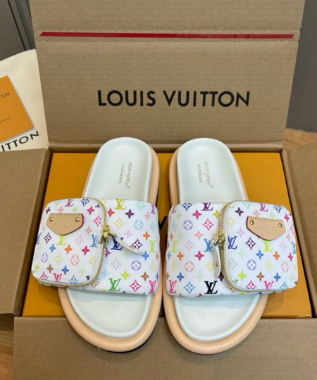 LV x Takashi Murakami White three-color bread drag