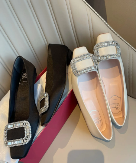 Roger Vivier Exclusive Fully Handmade Top Customization single real leather shoes