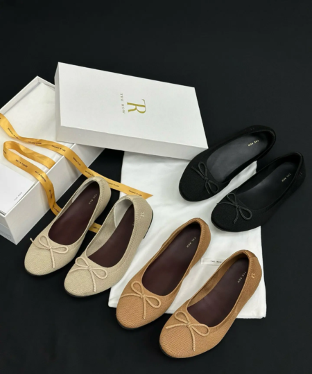 The Row High-quality latest flying face bow ballet shoes (2)