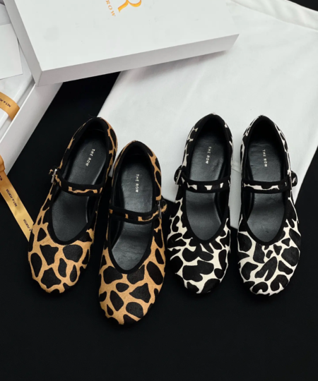 The Row Horse Hair Mary Jane Ballet Flats