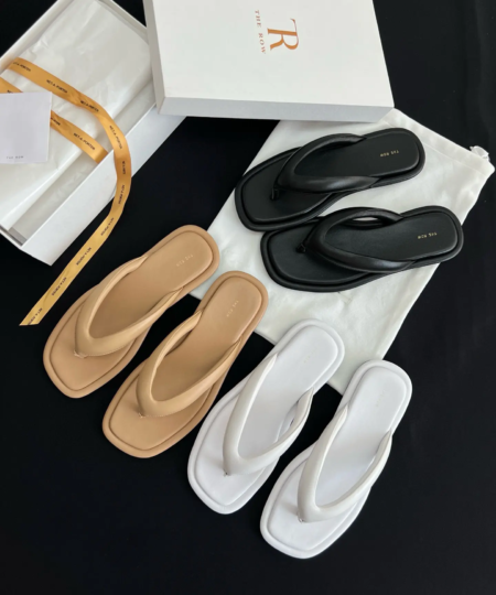 The Row Latest Broadband Leather Midsole Flip Flops
