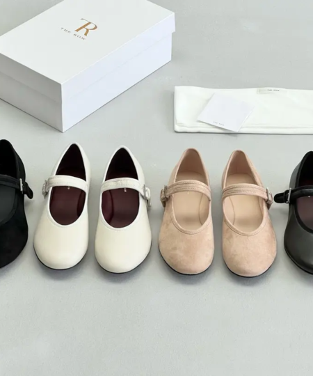 Row New Season Flat-soled Mary Jane Ballet Shoes