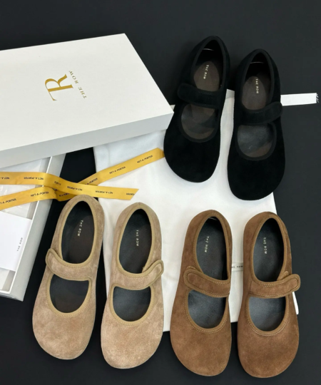 Row Spring & Summer New Velcro Mary Jane Ballet Shoes