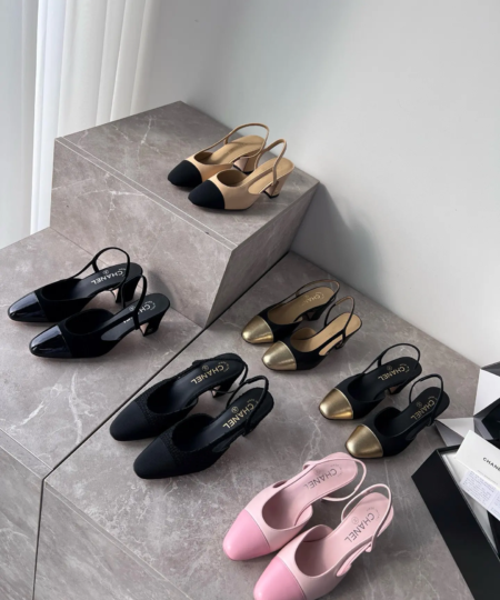 Chanel Classic Slingback Sandals with a thick heel (5cm)