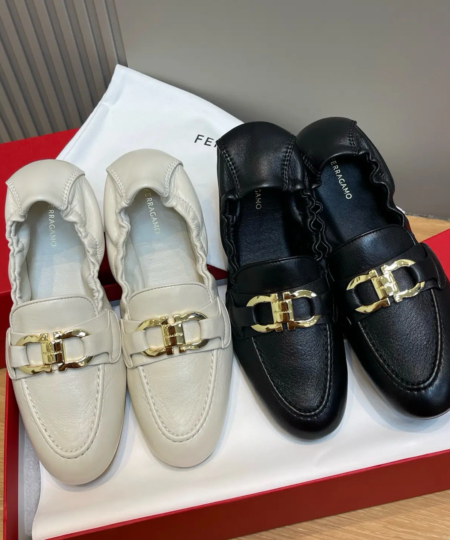 【Ferragamo】SF new elastic egg roll shoes loafers (21)