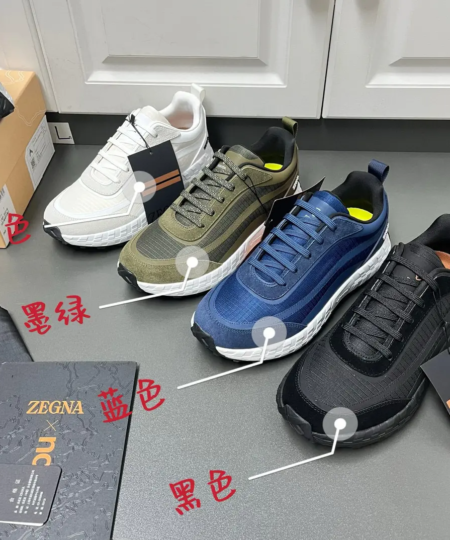 Ermenegildo Zegna Spring and summer waterproof and fashionable low-top sports running shoes (1)