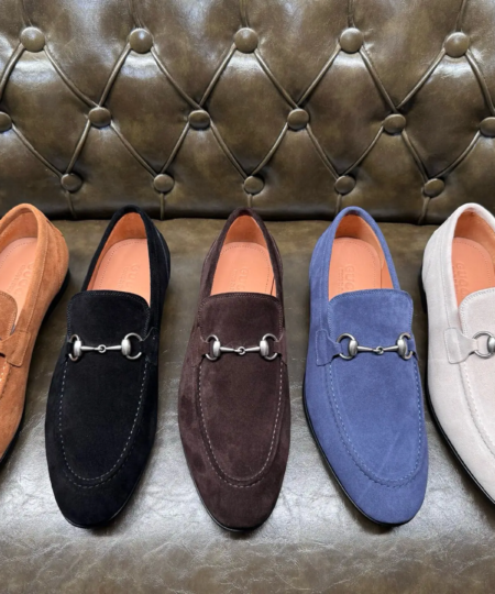 Original single quality, GUCCI Gucci classic style, fashionable retro and simple style leather shoes (3)