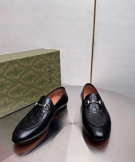 Original single quality, GUCCI Gucci classic style, fashionable retro and simple style leather shoes (69)