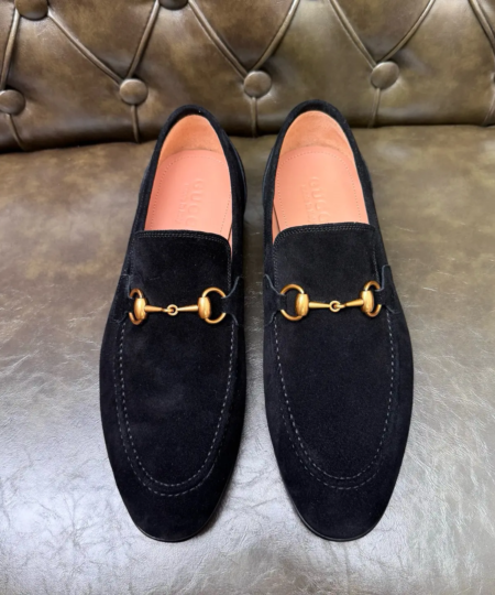 Original single quality, GUCCI Gucci classic style, fashionable retro and simple style leather shoes (87)
