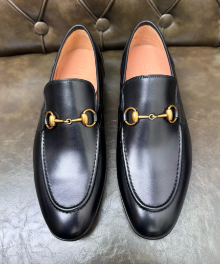 Original single quality, GUCCI Gucci classic style, fashionable retro and simple style leather shoes (96)