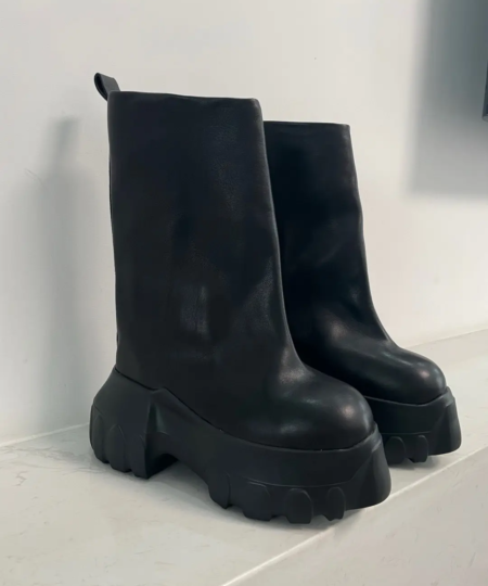 Rick Owens Autumn and Winter New Super Thick Octopus Sole Series Couple Thick Sole Boots Short Boots (2)