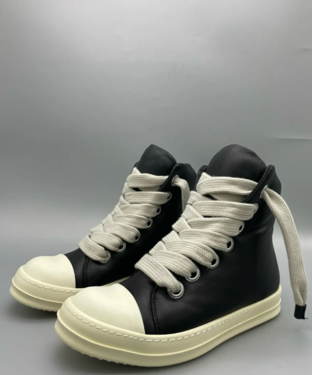 Rick Owens Autumn New High-top Slim Lace Bread Shoes (4)