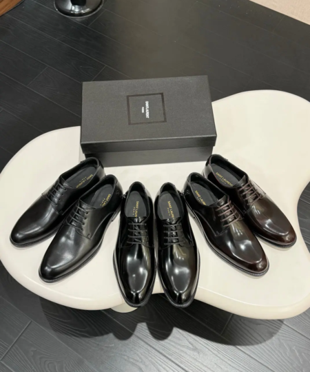 YSL—Saint Laurent men's formal leather shoes (48)