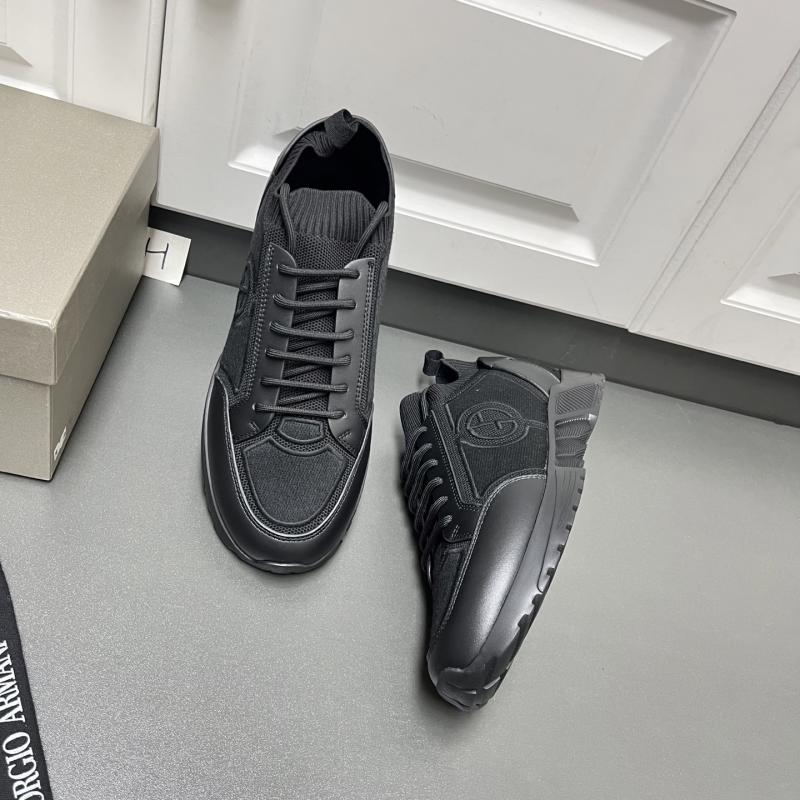 Armani Men of Armani Men Classic Treed Inclay Low-Top Lace-Up Casual Sneakers
