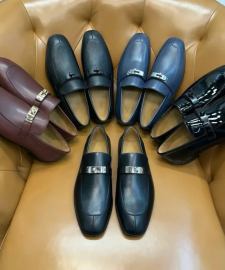 Hermès high quality leather loafers (1)