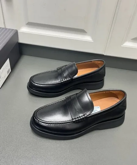 New L'Asola moccasins Ermenegildo zegna men's leather shoes slip-on style (2)