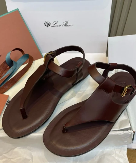 Purchasing level [𝐋𝐨𝐫𝐨 𝐏𝐢𝐚𝐧𝐚] Retro Slanted Flip Flop Sandals (3)