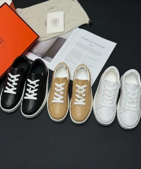 Hermes couples HERMES brand new color casual sneakers (1)