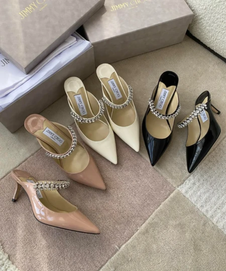 Purchasing-level [JIMMY CHOO]—JC rhinestone bing half-mules (3)